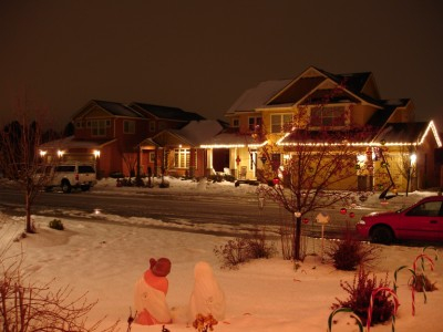 The view from my front porch on Christmas evening, 2008.