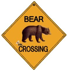 Bear Crossing Sign