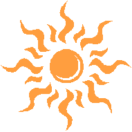 A sunburst design 