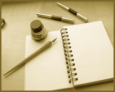 Writing image for my writing in & out.