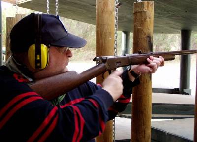 Me with my little Winchester model 1892 carbine, in .44-40. 