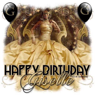 A banner for Giselle's birthday celebration forum.