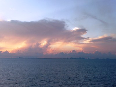 Sunset on the ocean