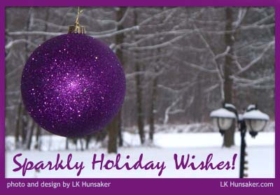purple sparkle ornament