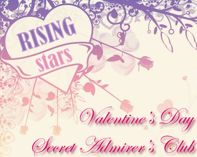 Banner for the Rising Stars' Valentine's Day Secret Admirer's Club.