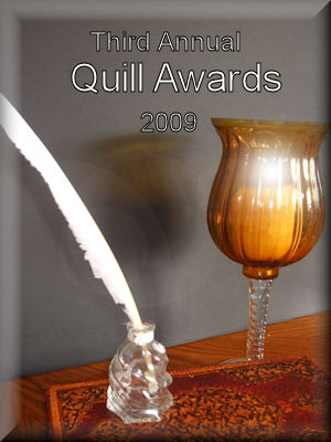 The logo for the 3rd edition of the Quills, 2009.  Thanks to Mystic Writer!
