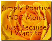 Animated yellow rose Simply Positive, WDC Moms, Just Because I Want To signature