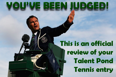 Signature for judges of The Talent Pond's Tennis Tournament.