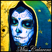 A theme image for the poem Miss Calavera in the Dames of the Dead Series.