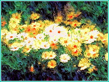 Digital painting of flowers