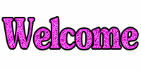 This is an animated 'welcome' sig