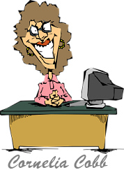 cornelia at her desk