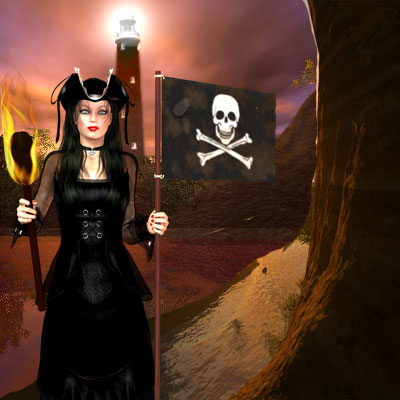 Neat image of dark pirate woman by best friend Angel.