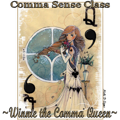Comma Sense Banner - Comma Queen Figure - by Nicki