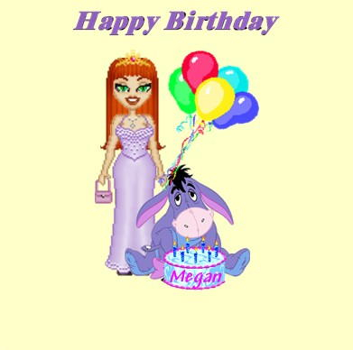 A Birthday sig made by best friend Angel of me and Eeyore.