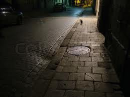 A dark street image used in my story, A Proposition for Elaina.