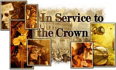 A header for my campfire, "In Service to the Crown".
