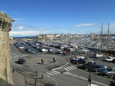 Parking outside a walled city