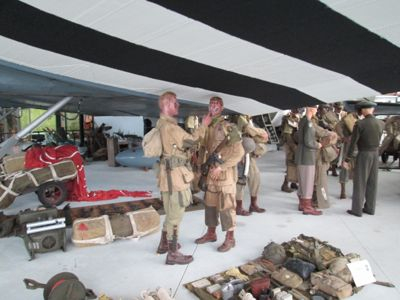 Scene showing period  Airborne Soldiers