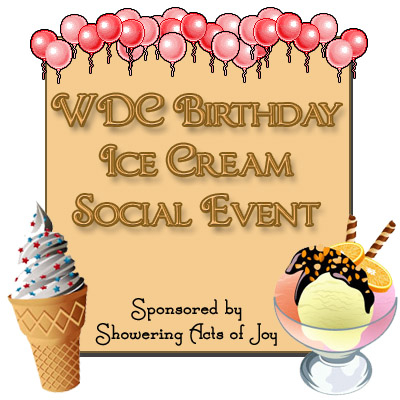 Banner for WDC Birthday Ice Cream Social Event by Gaby