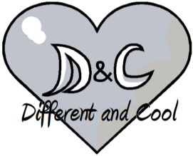 Logo for story "Different and Cool." The heart is made from platinum.
