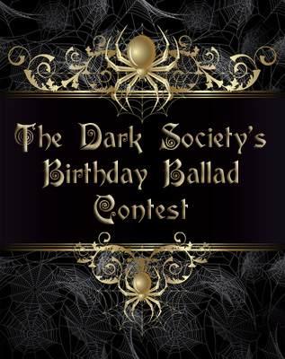 Banner for The Dark Society's Birthday Ballad Contest.