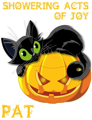 Cat and Pumpkin by Carmela gifted from Joy