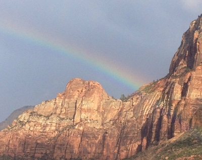 Rainbow over Zion Canyon