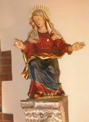 A photo of a statue of Our Lady Of Sorrows, Walsingham.