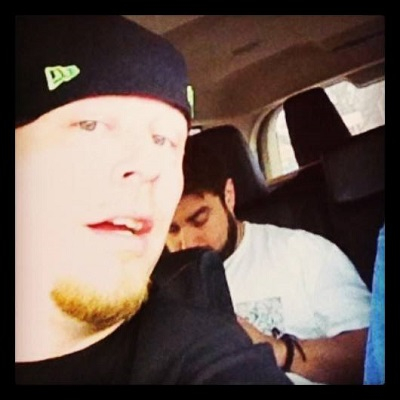 Picture from Twiztid's Instagram of Monoxide taking a selfie.