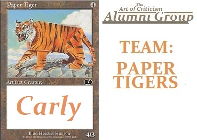 I am a member of the Paper Tiger Group - in The Art of Criticism Alumni
