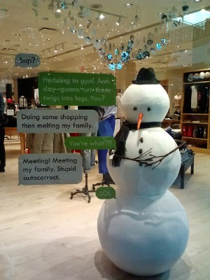 Taken from a display at the mall. Funny.