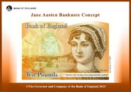 Pound note of Jane Austen.