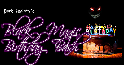 Logo for The Dark Society's Black Magic Birthday Bash.