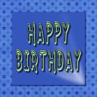 Happy Birthday Blue Marquis