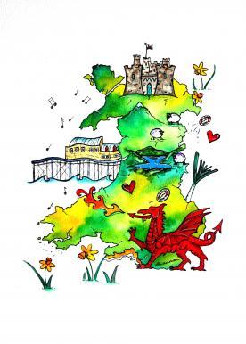 Map of Wales