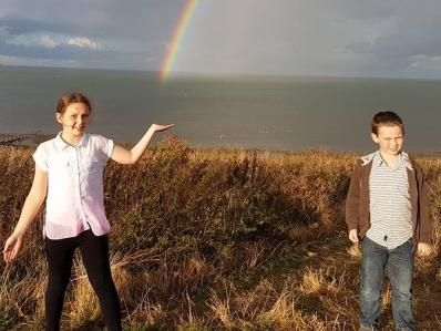 A Rainbow which appeared on Lucy's Birthday.