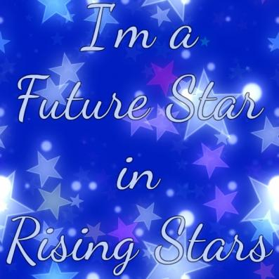 Blue cartoon stars with "I'm a Future Star in Rising" Stars signature 