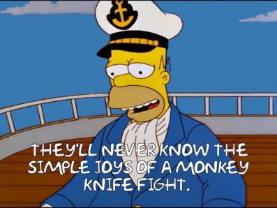 ...of a monkey knife fight.