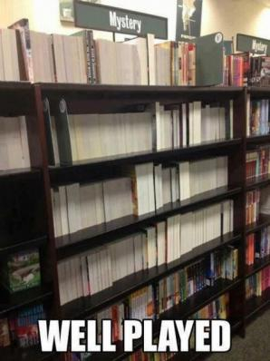 A bookseller's prank.