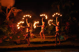 Mayan fire dancers