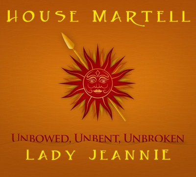Thanks to Aqua, all warriors of Martell gets one of these banners with their name on it.