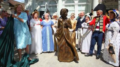 This statue was part of the Jane Austen 200TH Celebration