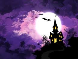 Purple haunted house.