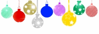 Colorful tree decorations 