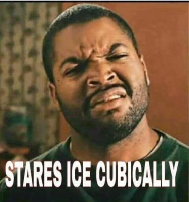 Ice Cube, when you say something that makes him squint.
