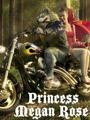 Big Bad Wolf and Megan on motorcycle. Reminds me of Jacob of Twilight.  This one was lost