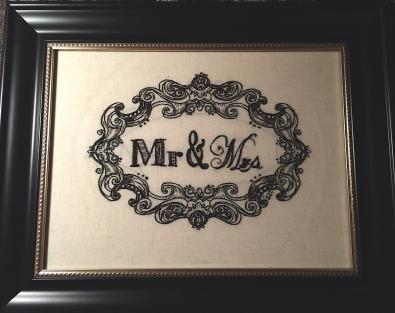 During Christmas season 2016 I completed this embroidery piece for my nephew & his bride.
