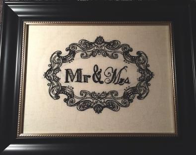 During Christmas season 2016 I completed this embroidery piece for my nephew & his bride.
