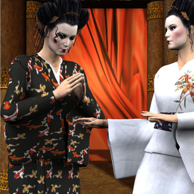 Beautiful Poser of Geisha girls by best friend Angel.